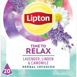 Infusão Time do Relax de Camomila, Lavanda, Tília e Baunilha embalagem 20 unidades - Lipton