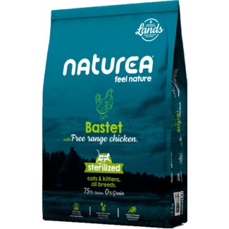 Ração para Gato Sterilized Lands Bastet with Free Range Chicken embalagem 5,5 kg - Naturea