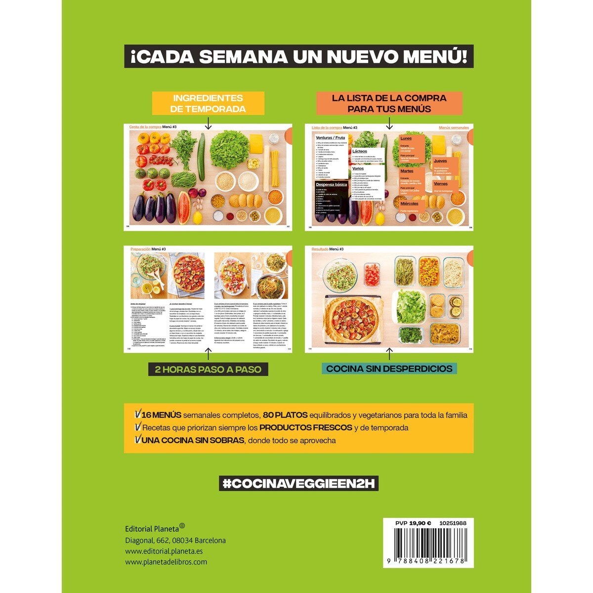 Cocina veggie en 2 horas para toda la semana: La colección bestseller mundial del Batch Cooking. 80 recetas, cero complicac (Tapa blanda con solapas) 2