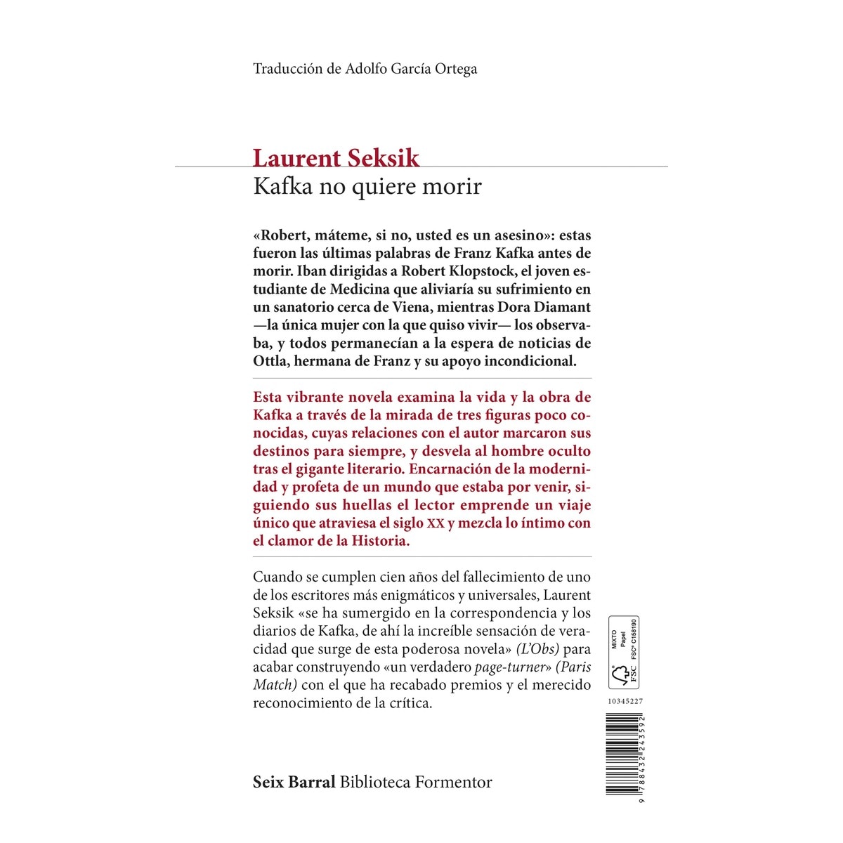 Kafka no quiere morir (Capa mole com abas) 2