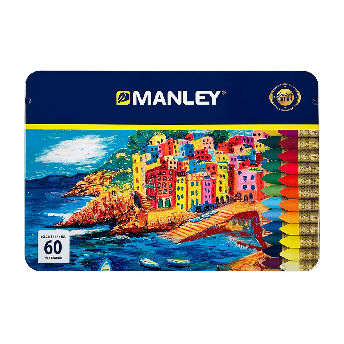 60 lápis de cera metálicos Manley 1