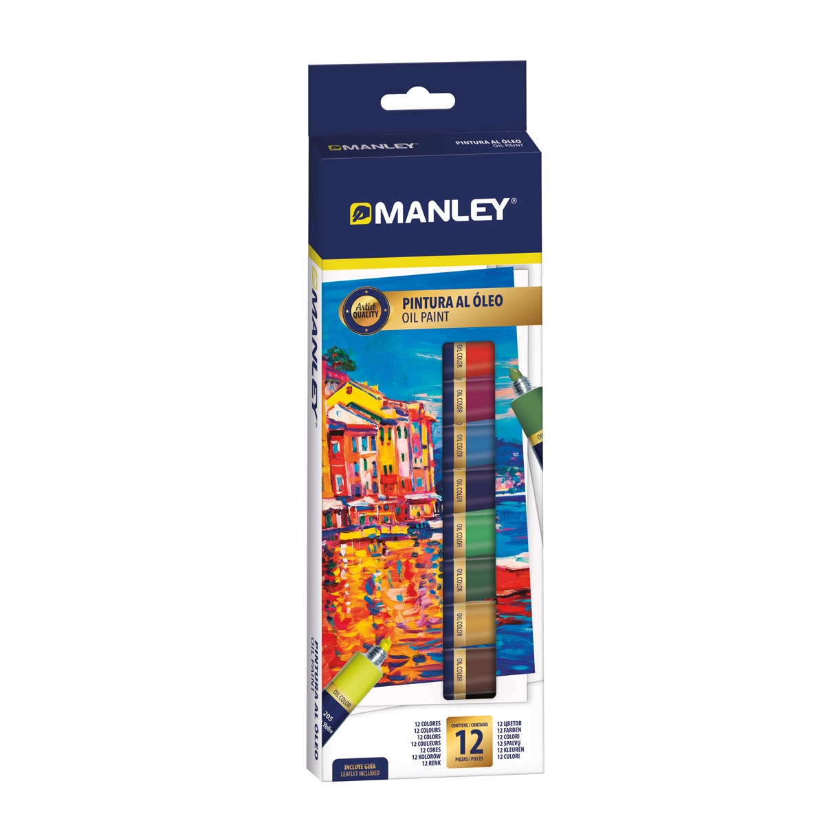 Estuche 12 pinturas al óleo Manley 1