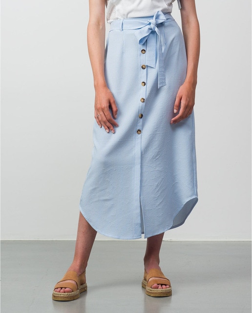 Imagen 0 de Falda rayas botones