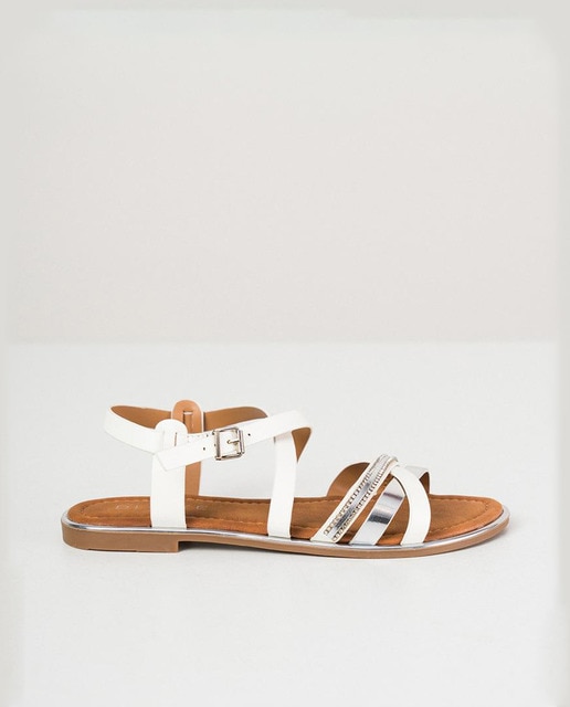 Imagen 0 de Sandalias tira brillo contraste