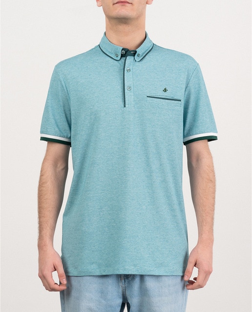 Imagen 0 de Polo falso liso vivos bolsillo