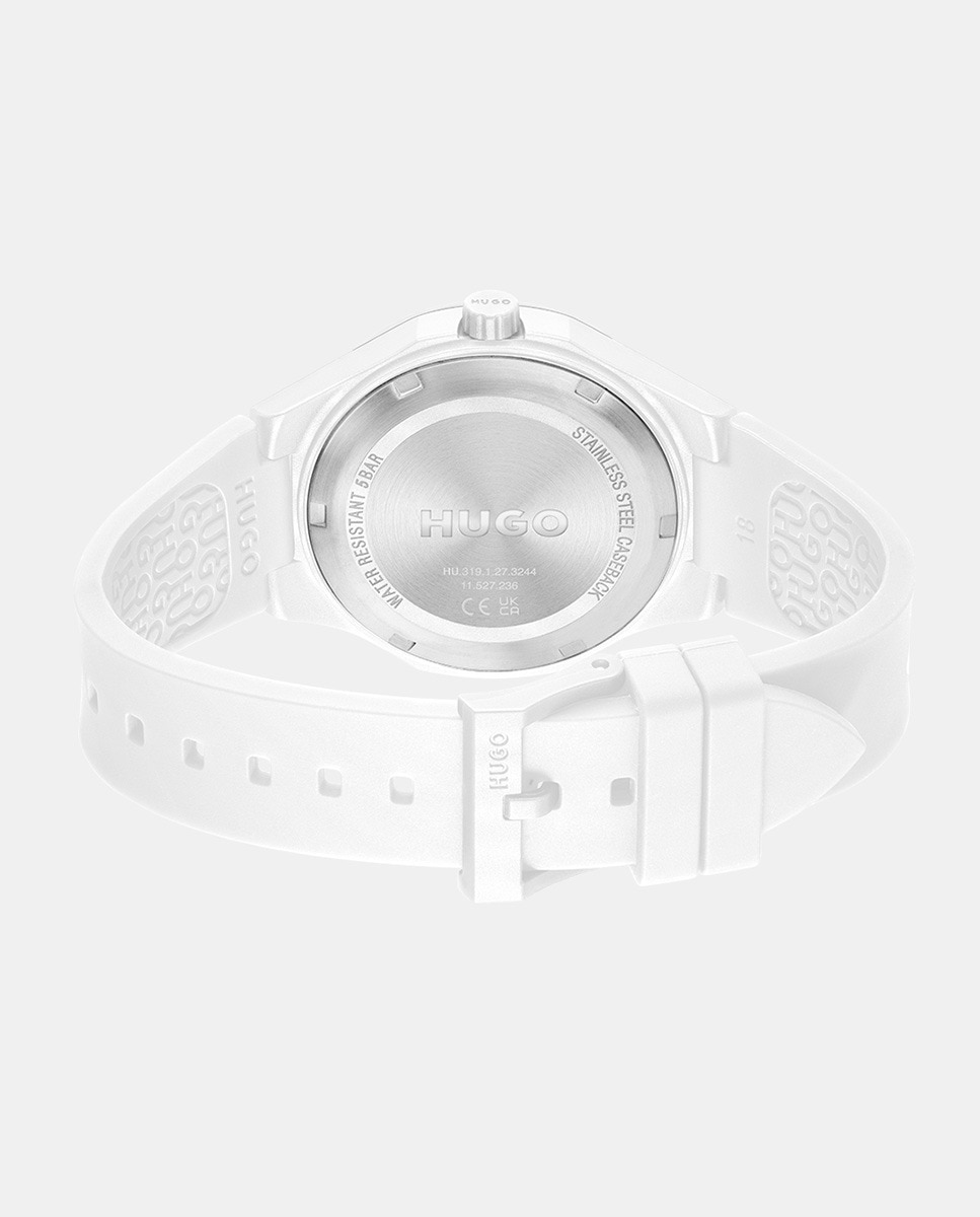 Relógio Lit for Him 1530345 de Silicone - Branco Branco-2
