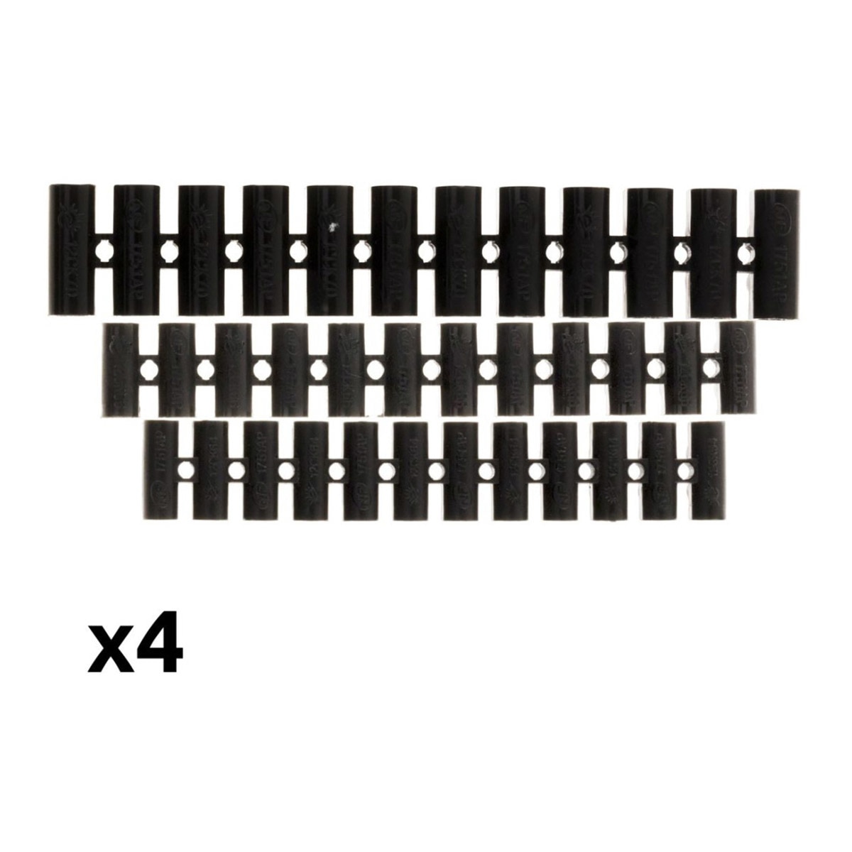 Pack de 4 Extensões Elétricas com Cabo Preto-4