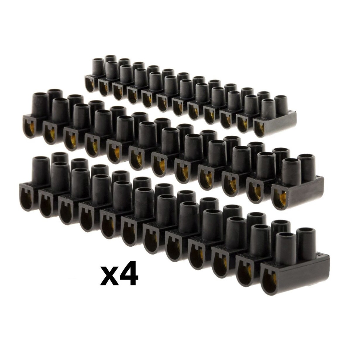 Pack de 4 Extensões Elétricas com Cabo Preto-1