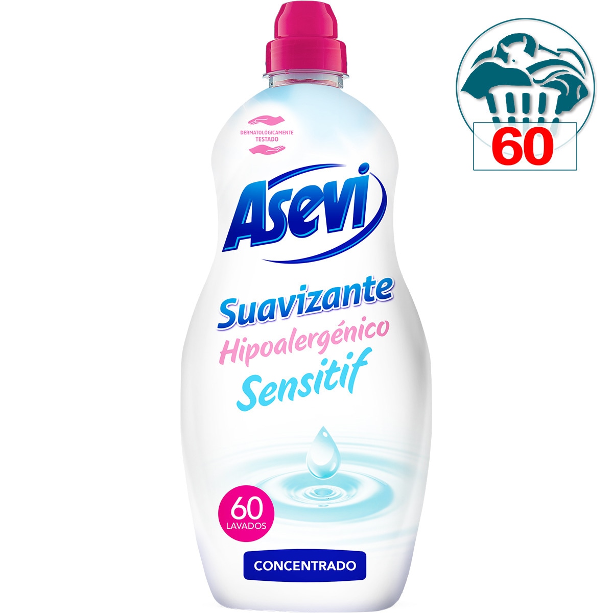 suavizante concentrado Sensitif hipoalergénico botella 60 dosis