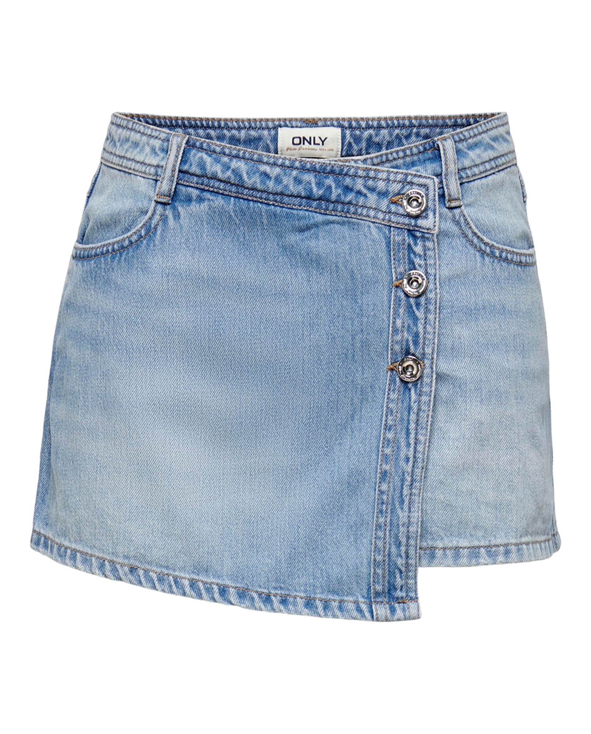Imagen 5 de Falda pantalón denim corta - Only - Azul claro Azul claro