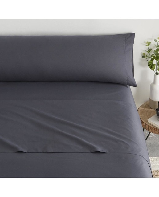 Imagen 0 de Juego sábanas liso tacto extrasuave cama 90cm