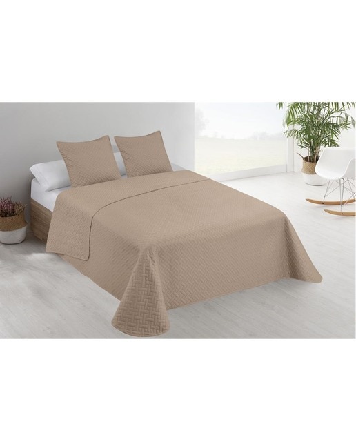 Imagen 0 de Colcha lisa + cojines acolchada cama 90