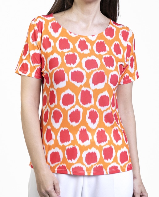 Imagen 0 de Camiseta caja manga corta estampado nubes