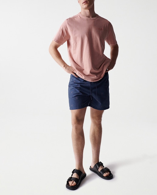 Imagen 0 de Bañador tipo semi-bermudas de hombre con fantasía de olas