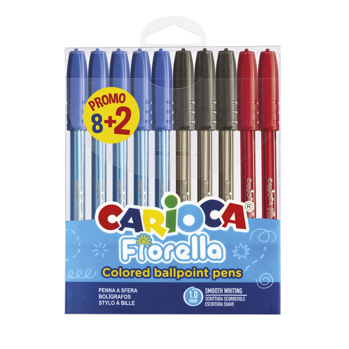 Pack de bolígrafos de gel fiorella +2 unidades gratis Multicolor-1