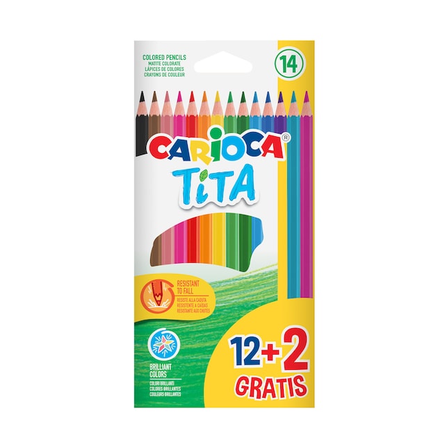 Imagen 0 de Pack de 12 lápices de colores Tita +2 gratis