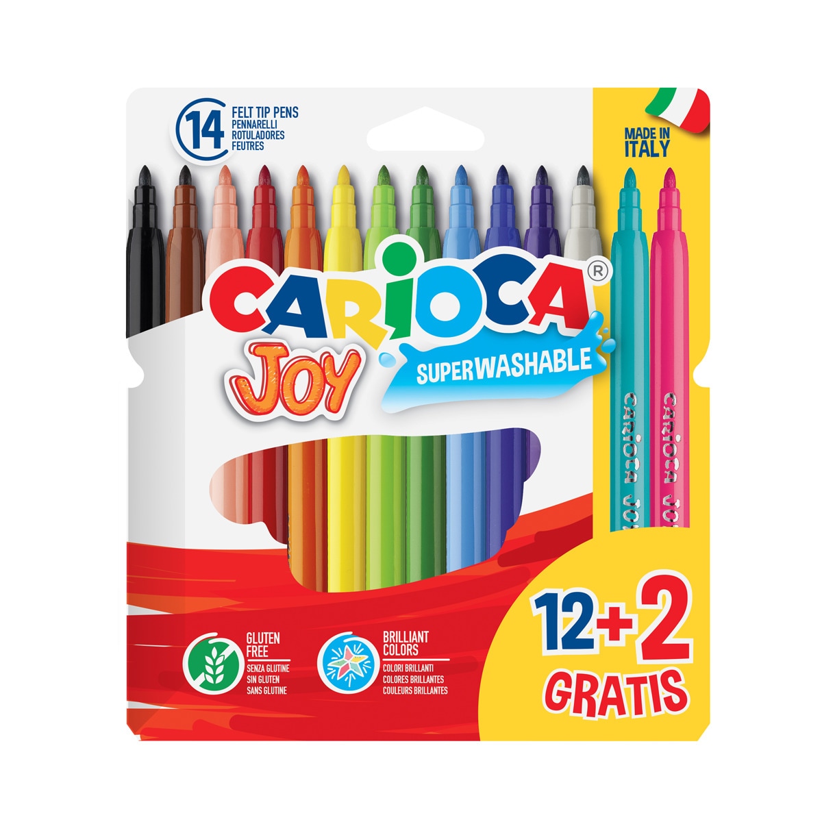 Pack de 12 rotuladores punta fina Joy +2 gratis Multicolor-1