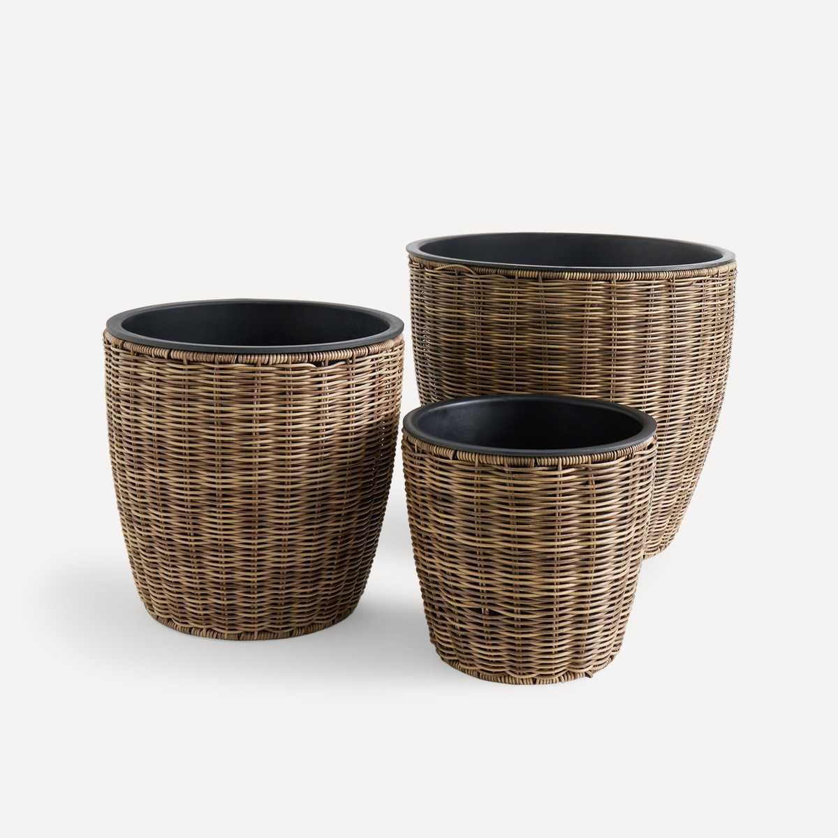 Vaso Antigua em Poli-Rotim Castanho-5