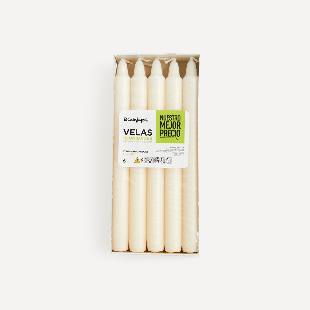 Conjunto de 10 velas O Nosso Melhor Preço - El Corte Inglés Natural-3