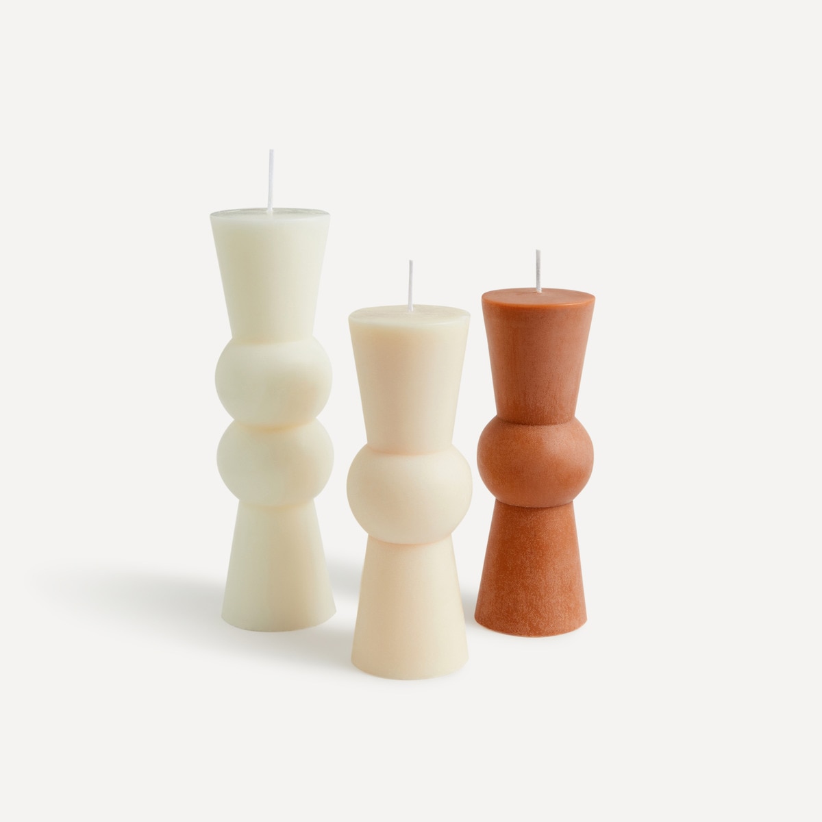 Vela Cilíndrica Contemporânea Bege-2