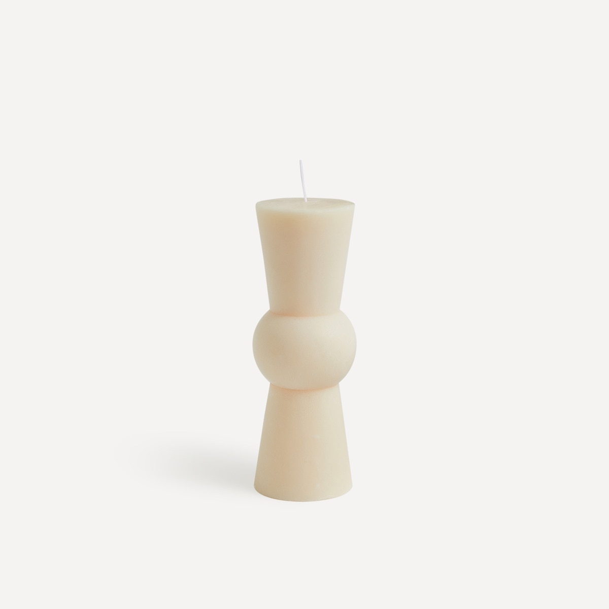 Vela Cilíndrica Contemporânea Bege-1