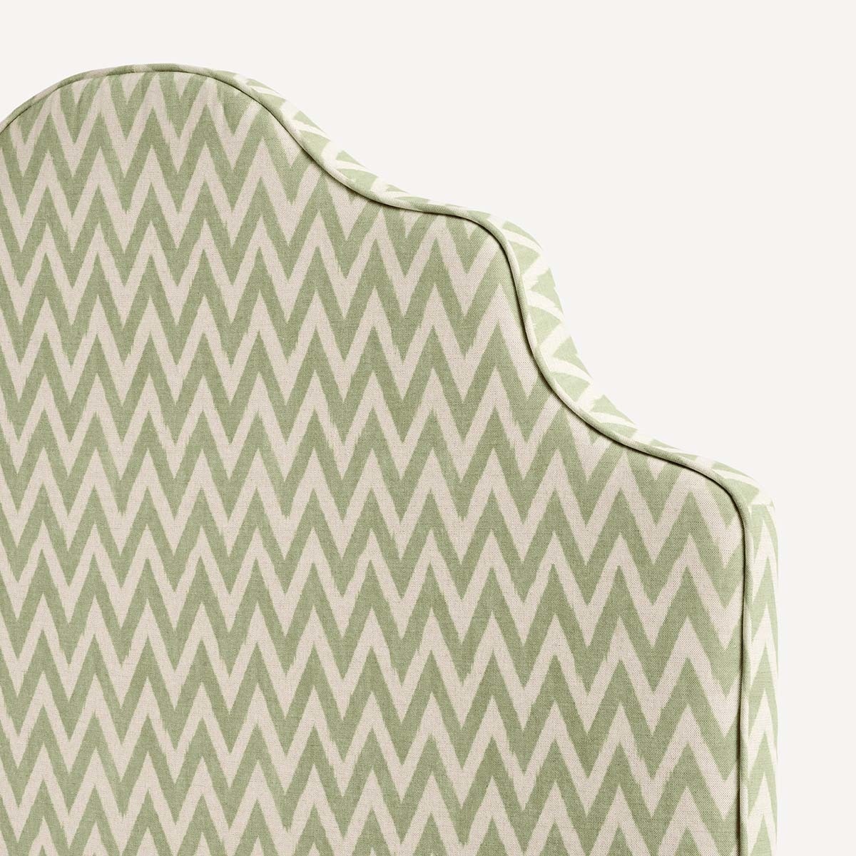 Cabeceira Dupla Estofada Zig Zag Arrow Ikat / Verde-2