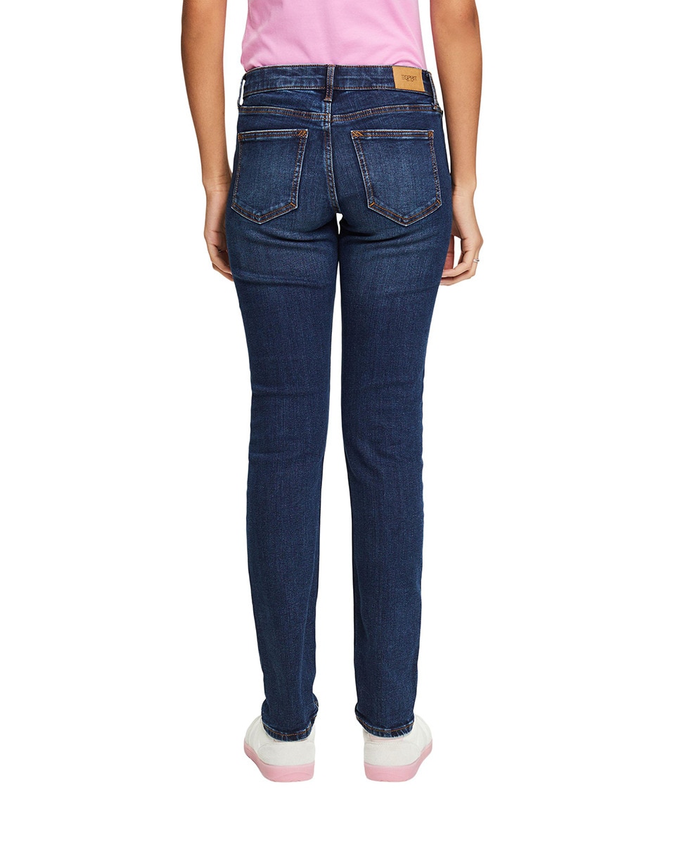 Jeans Básicas Slim Fit com 5 Bolsos Azul-2