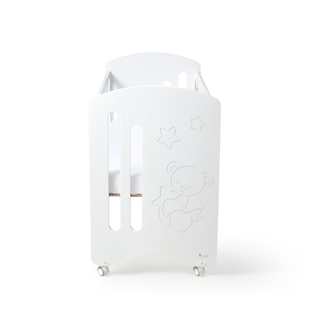 Cuna Interbaby Lovely Premium con lateral abatible Colecho + Colchón + Kit de Colecho blanco Blanco-2