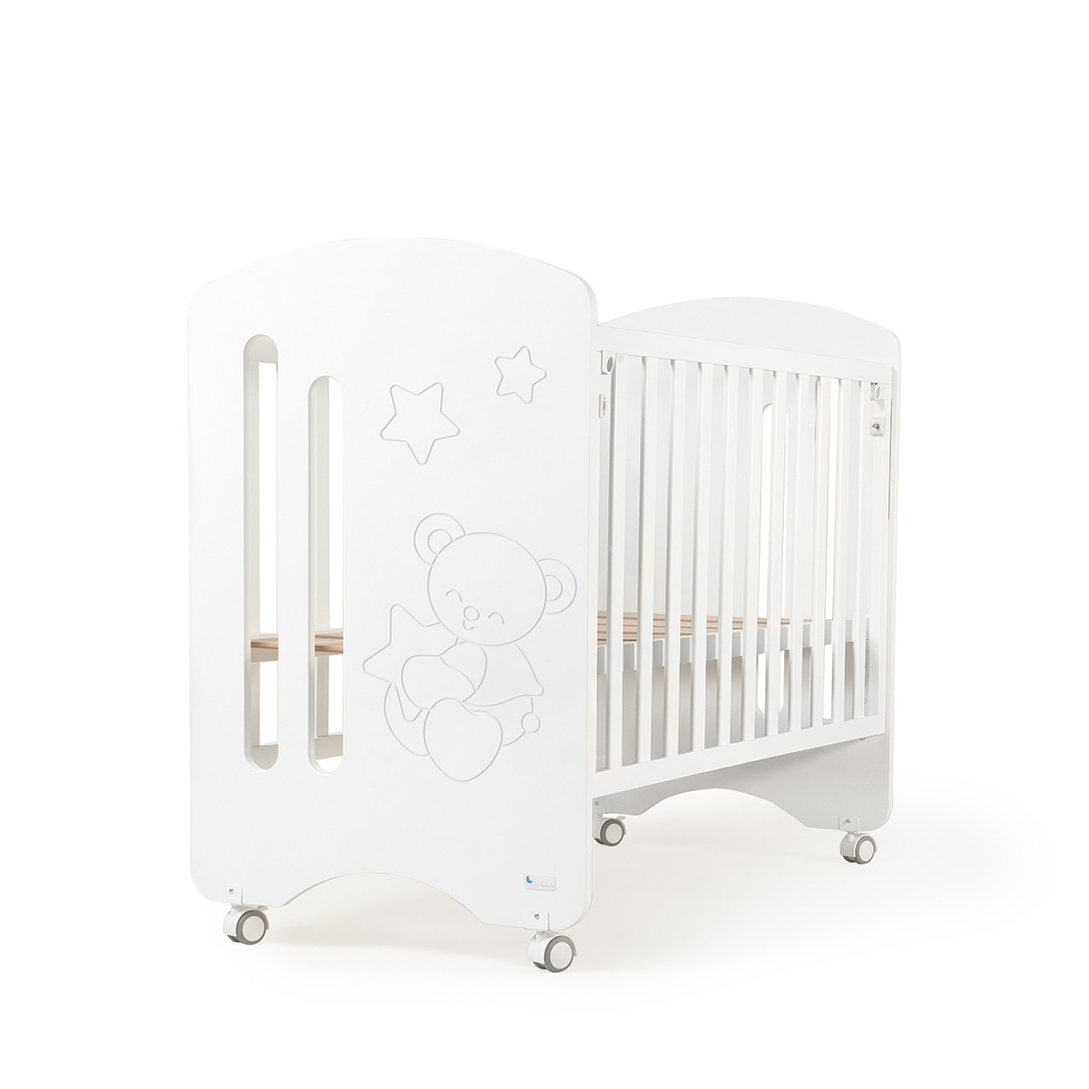 Cuna Interbaby Lovely Premium con lateral abatible Colecho + Kit de Colecho blanco Blanco-2