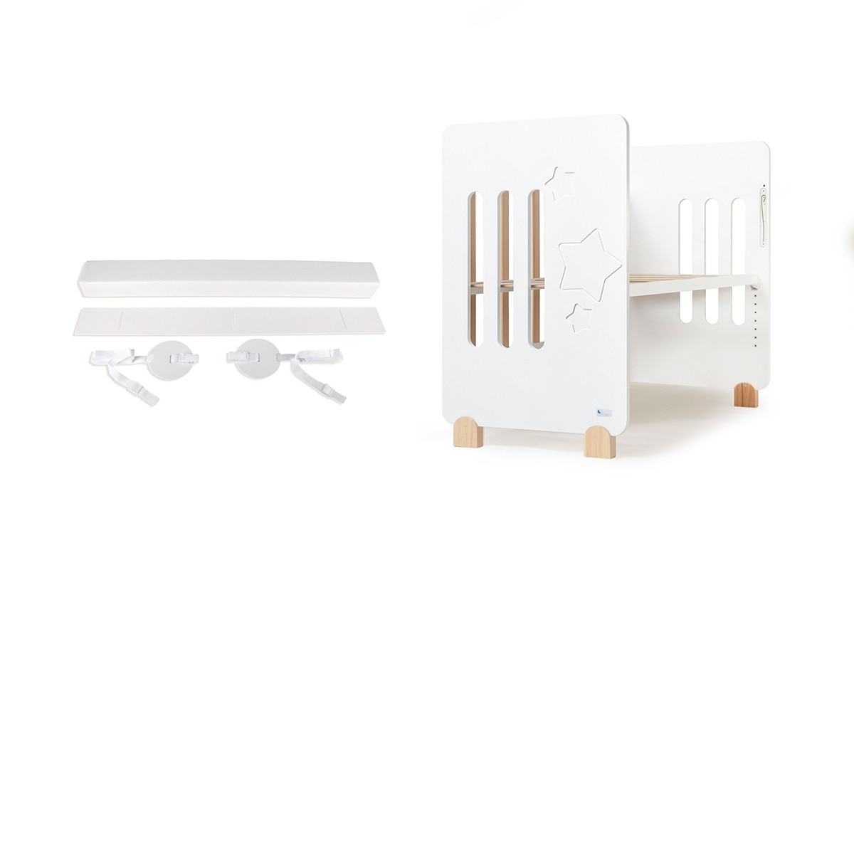Cuna Interbaby Star Nature con kit colecho blanco Blanco-2