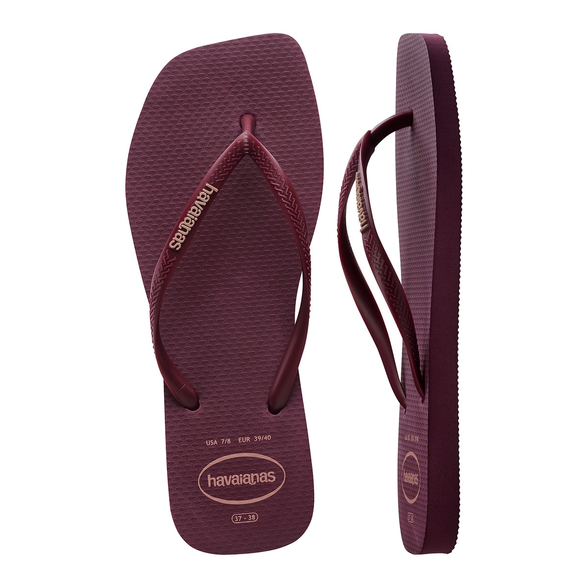 Chinelos de Banho de Mulher Square Logo Pop Up Roxo-2
