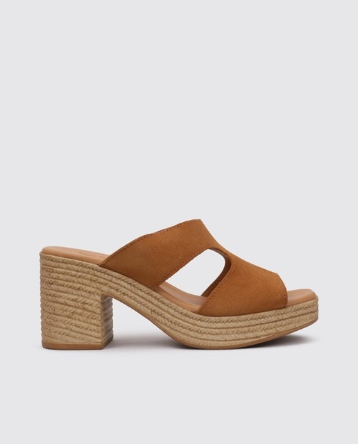 Imagen 0 de Sandalias cuña tacón marrón