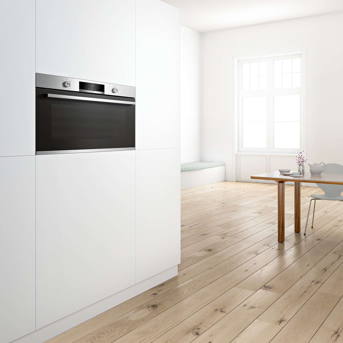Forno Multifunções Bosch Série 6 VBD5780S0 Pirolítico e Hidrolítico de 112 L - Inox Aço/Cristal preto-8