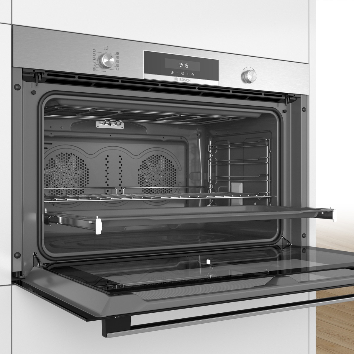 Forno Multifunções Bosch Série 6 VBD5780S0 Pirolítico e Hidrolítico de 112 L - Inox Aço/Cristal preto-6