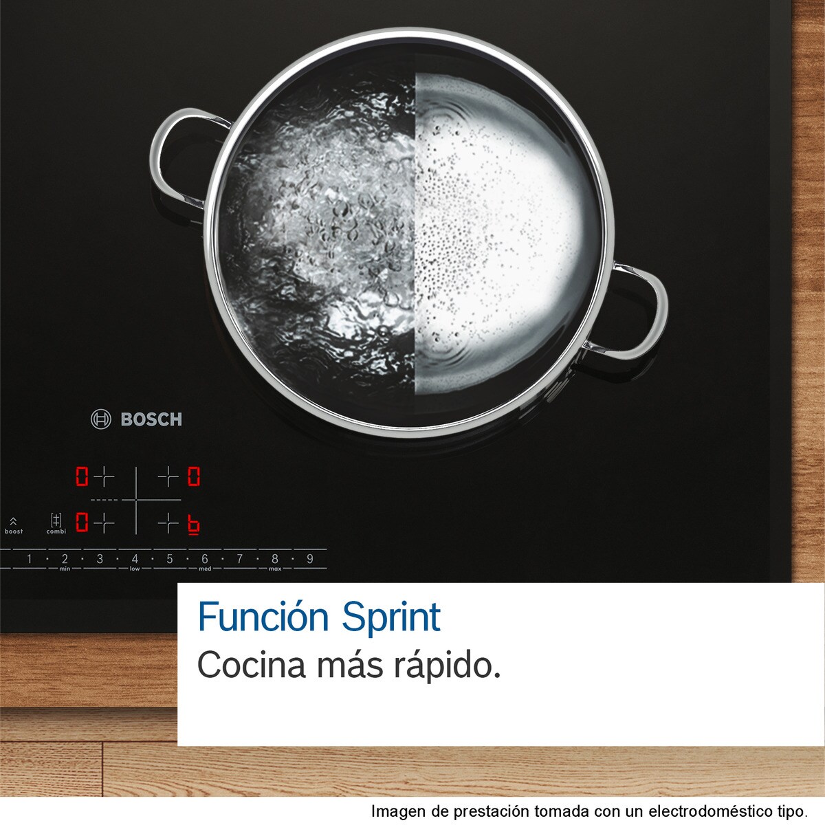 Placa inducción Bosch zonas dobles Flex MasterChef Serie 8- PXY875KW1E Negro-6