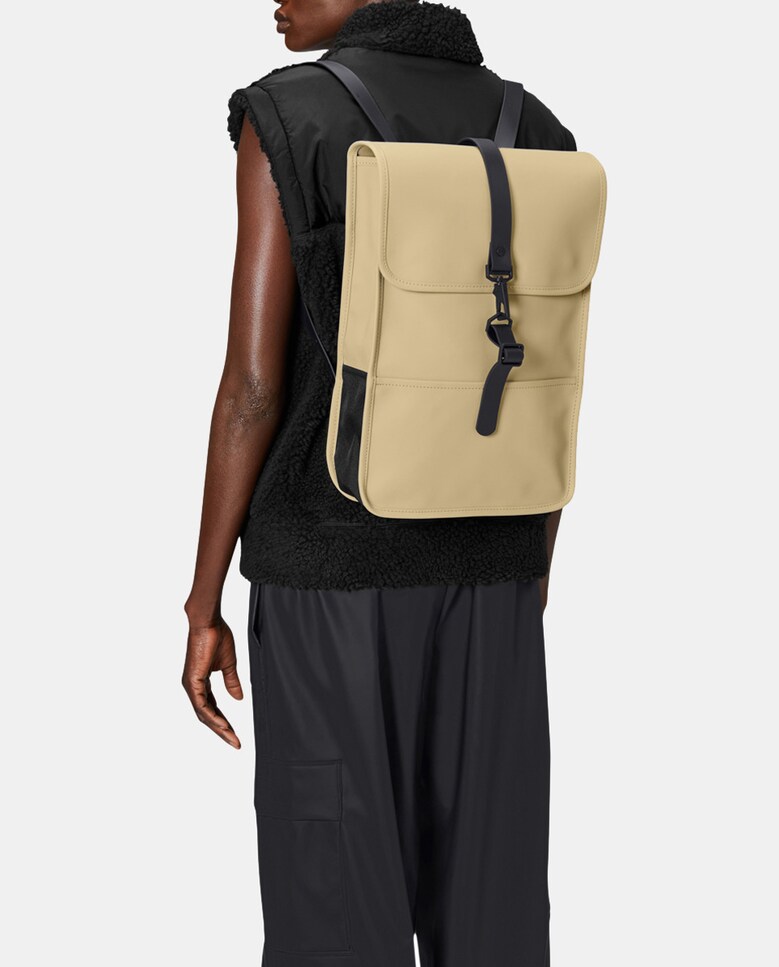 Mochila Média Mini Resistente à Água - Rosa Mate Bege-4