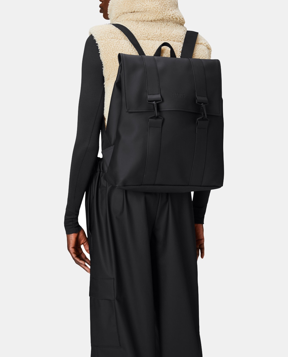 Mochila Grande MSN com Compartimento para Portátil - Preto Preto-6