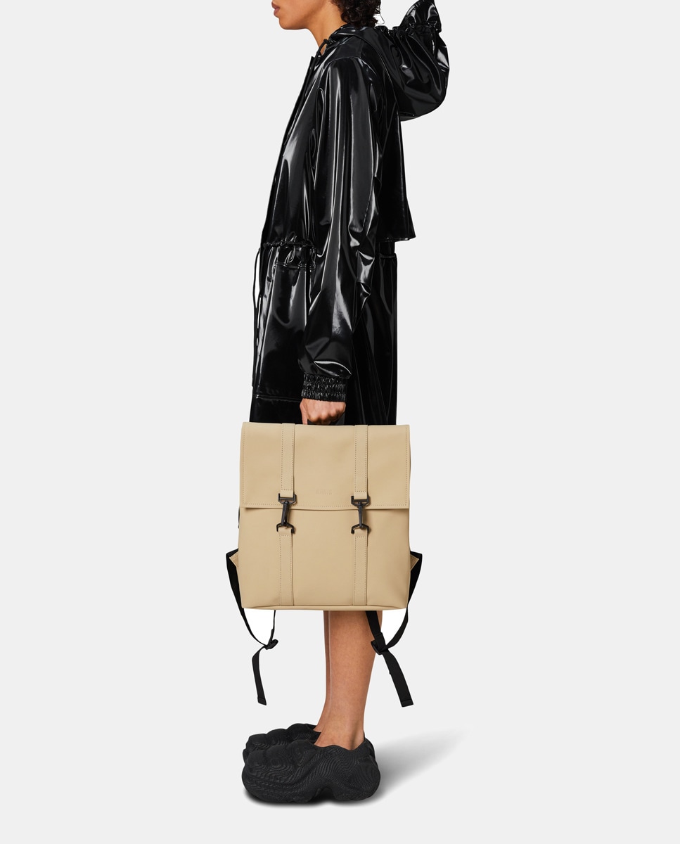 Mochila Média MSN com Compartimento para Portátil - Bege Bege-5