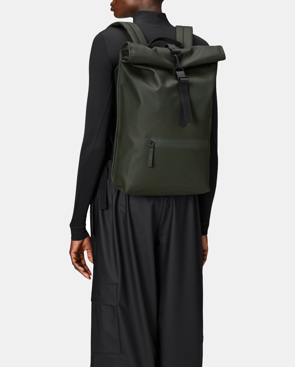 Mochila Grande Rolltop Rucksack Resistente à Água - Verde Militar Verde-militar-7