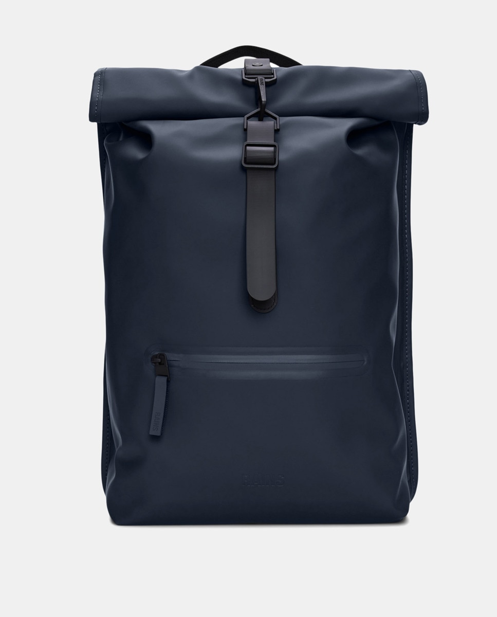 Mochila Grande Rolltop Rucksack Resistente à Água - Verde Militar Azul-marinho-6