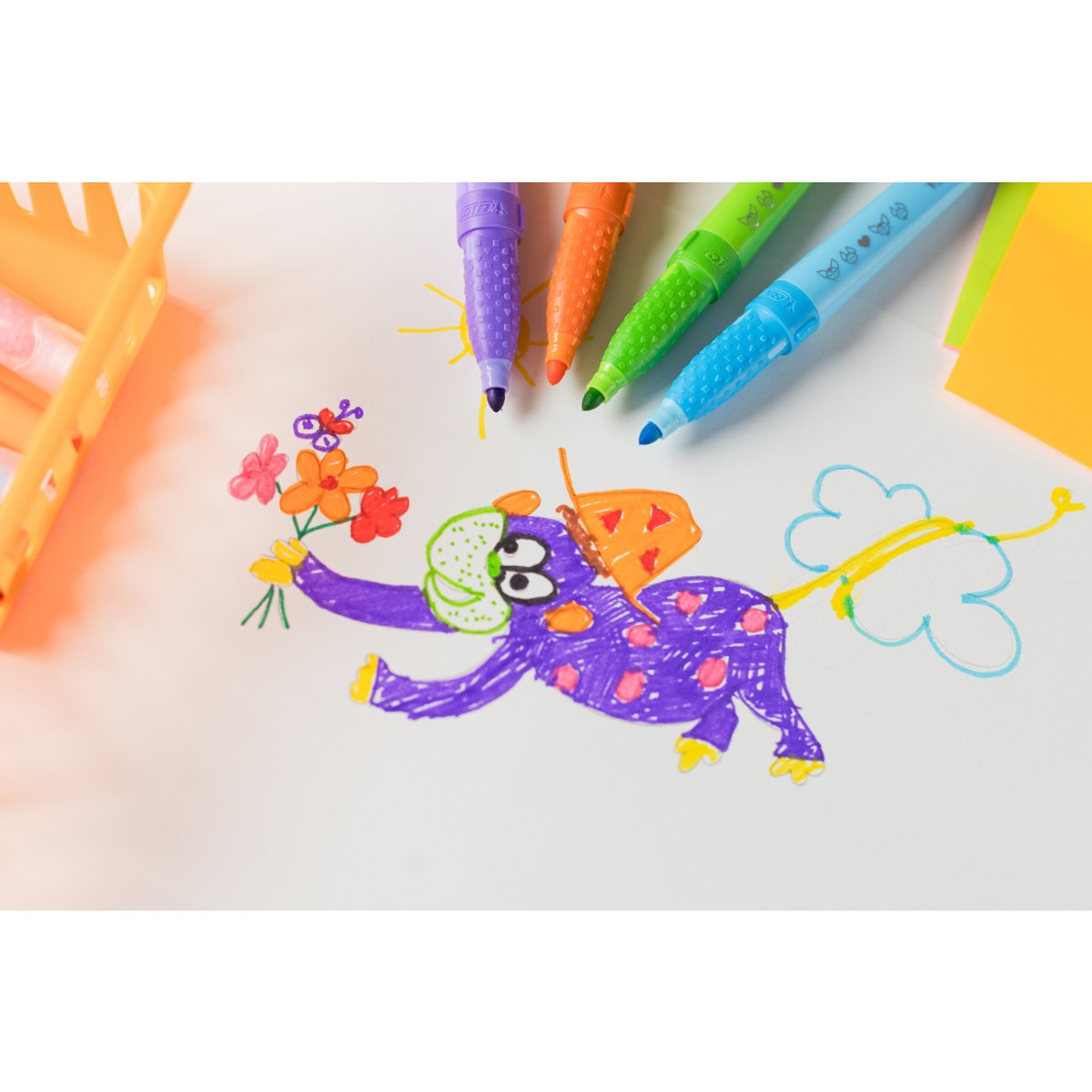 Rotulador colorear Kid Couleur bebe +1 años BIC KIDs 12 unidades 5
