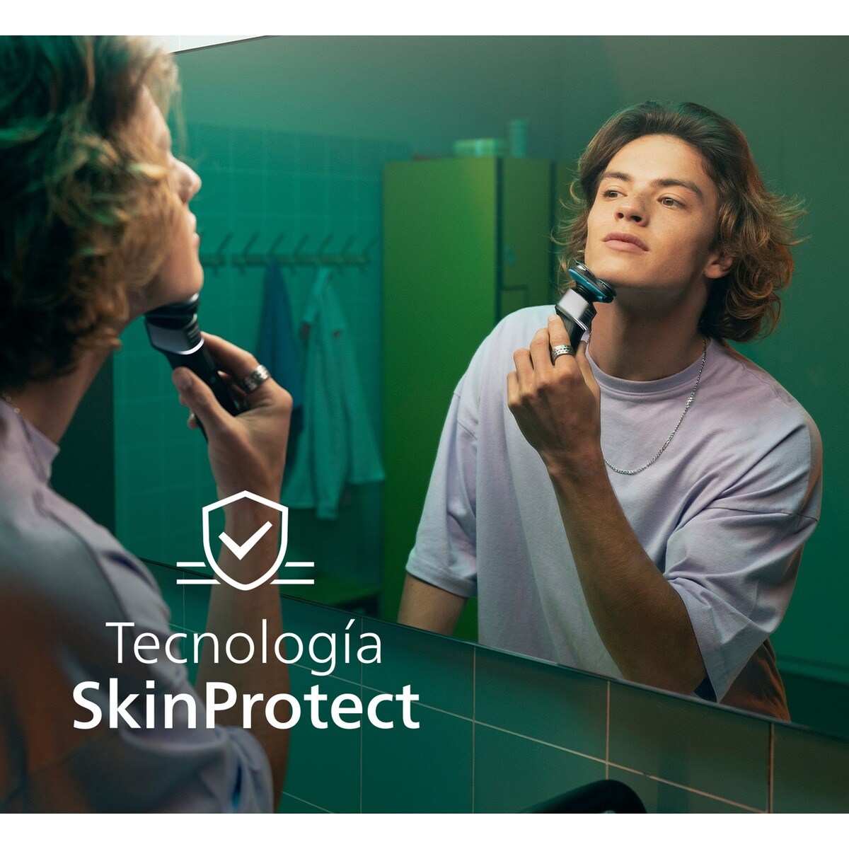 Afeitadora eléctrica Philips Serie 5000X, máquina de afeitar hombre en seco y mojado, 50 min autonomía, uso en seco y mojado 3