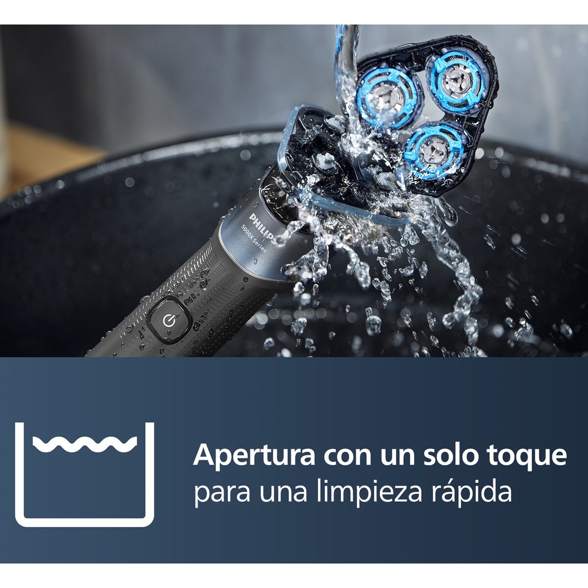 Afeitadora eléctrica Philips Serie 5000X, máquina de afeitar hombre en seco y mojado, 50 min autonomía, uso en seco y mojado 7