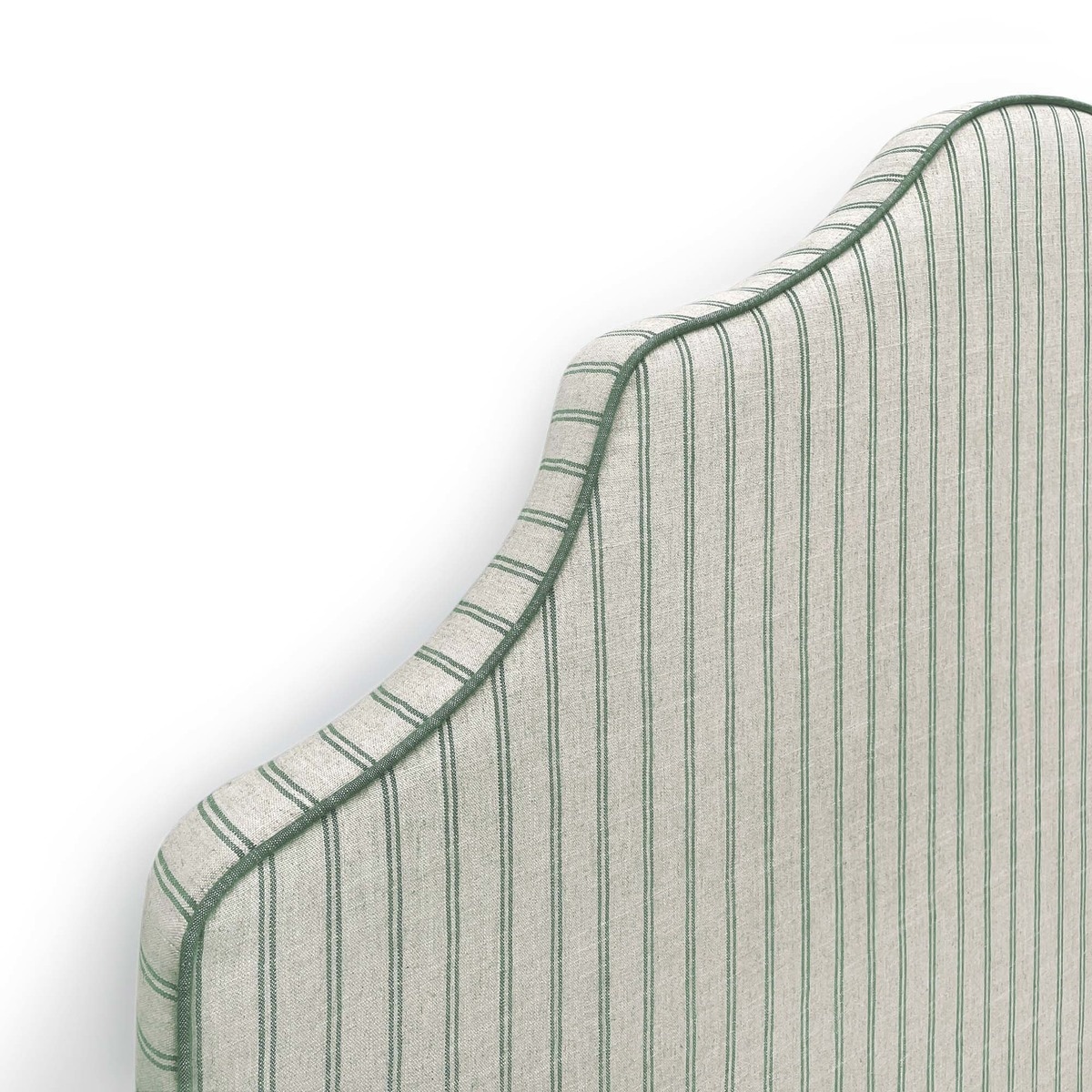 Cabeceira Dupla Estofada às Riscas Harrow Dilan / Verde-2