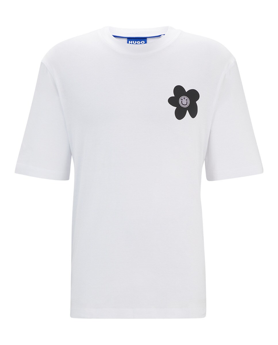 T-shirt em Algodão Branco-4
