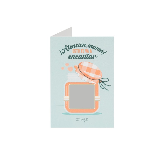 Imagen 0 de Postal rasca-rasca Mr Wonderful: ¡Atención, mamá! Esto te va a encantar.