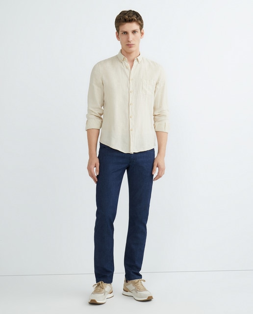 Imagem 0 de Calças Slim Fit de Algodão