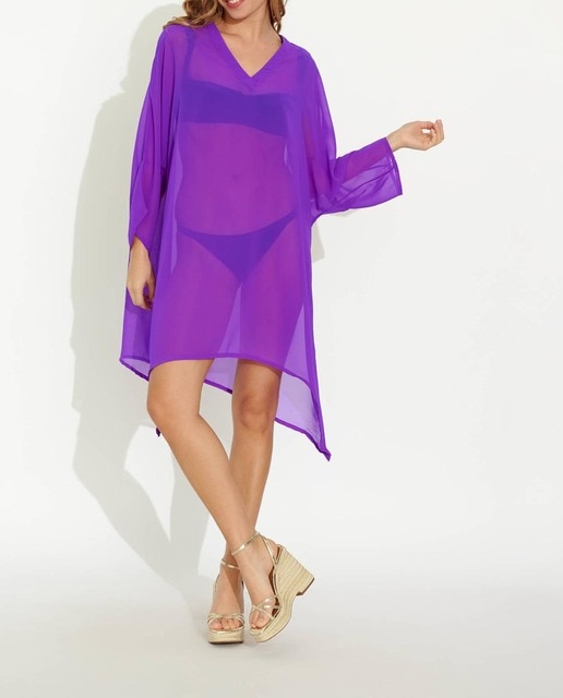Imagen 0 de Pareo kaftan corto morado