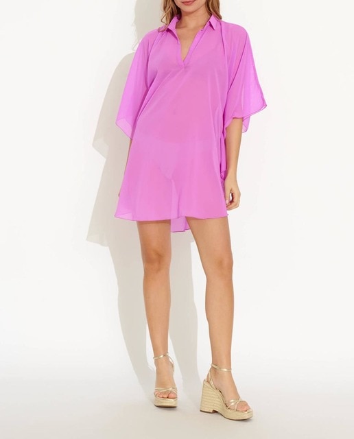 Imagen 0 de Pareo kaftan corto rosa