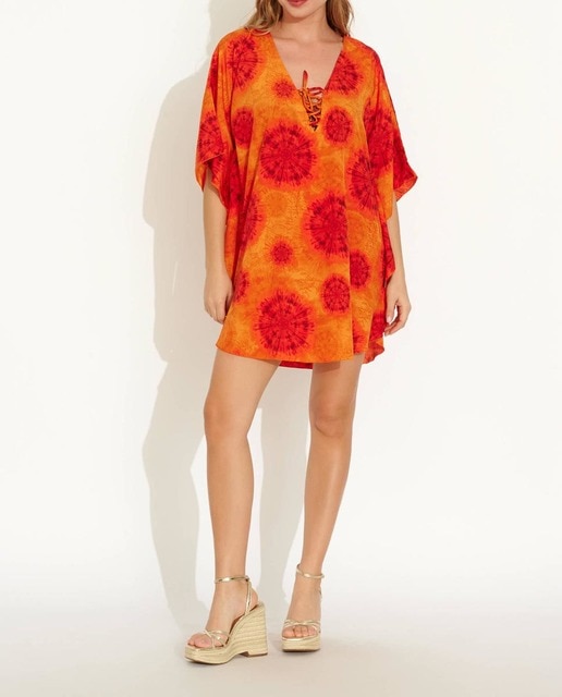 Imagen 0 de Pareo kaftan corto naranja